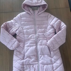 Light Pink Quilted Puffer Jacket